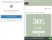 Tablet Screenshot of canvaspicasso.co.uk